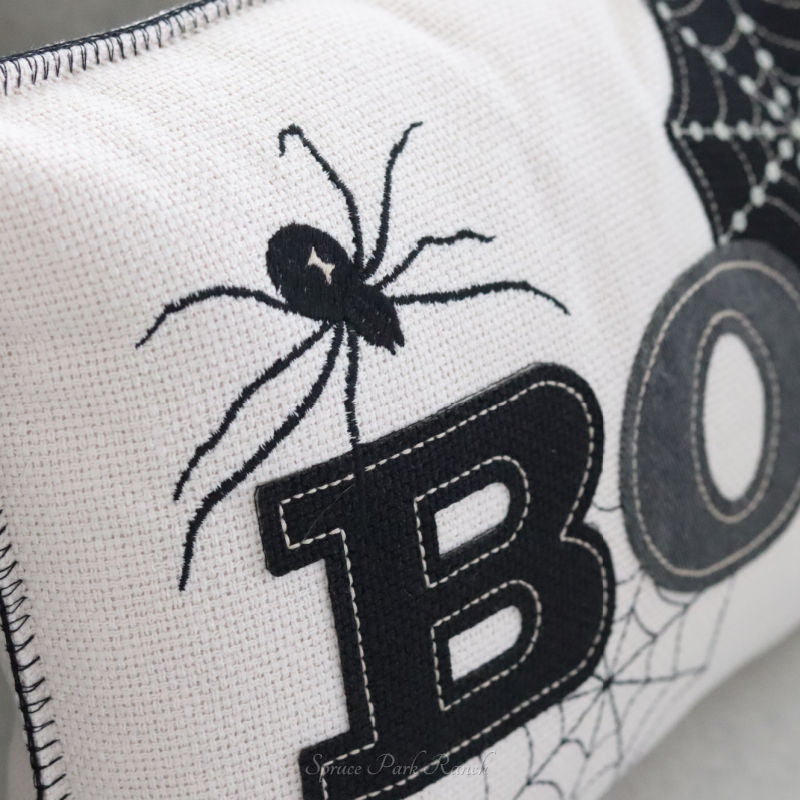 Embroidered BOO Pillow