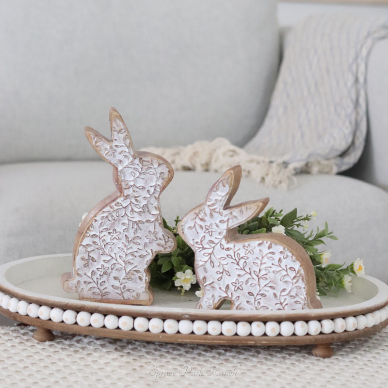 Botanical Resin Bunny Double Sided