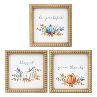 Beaded Frame Pumpkin Print