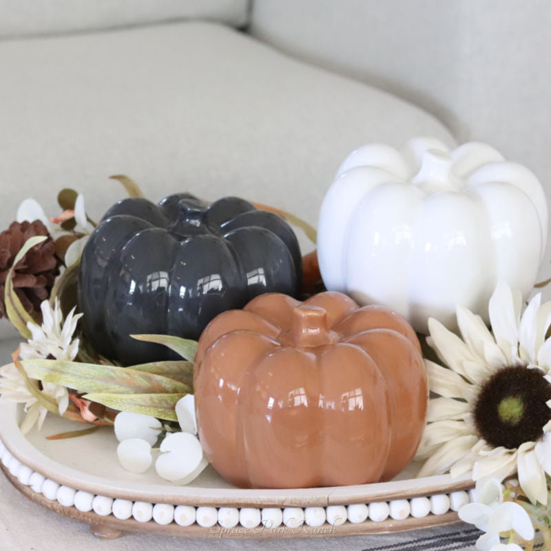 Ceramic Glazed Pumpkin