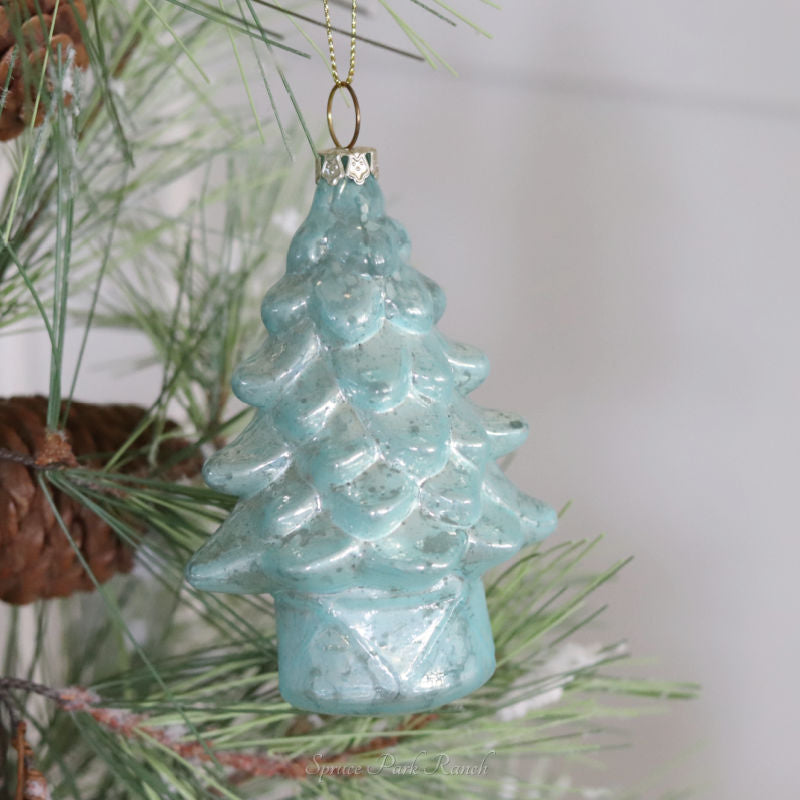 Glass Green Tree Ornament