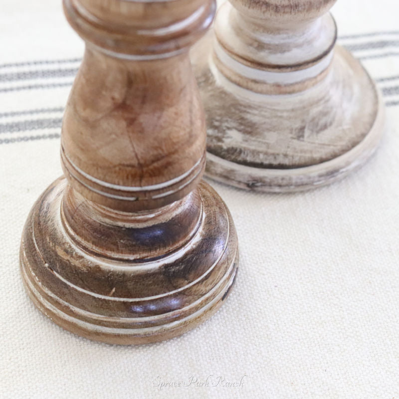 Mango Wood Candle Holder