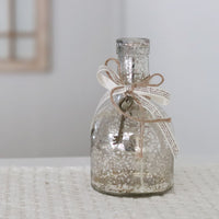 Mercury Glass Bottle With Key