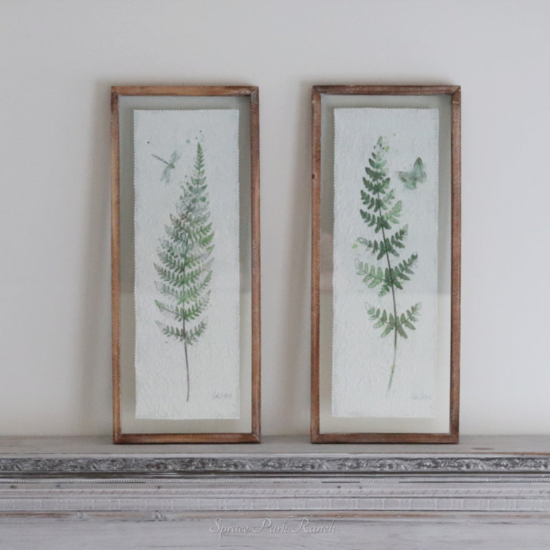 Glass Framed Papyrus Fern Print