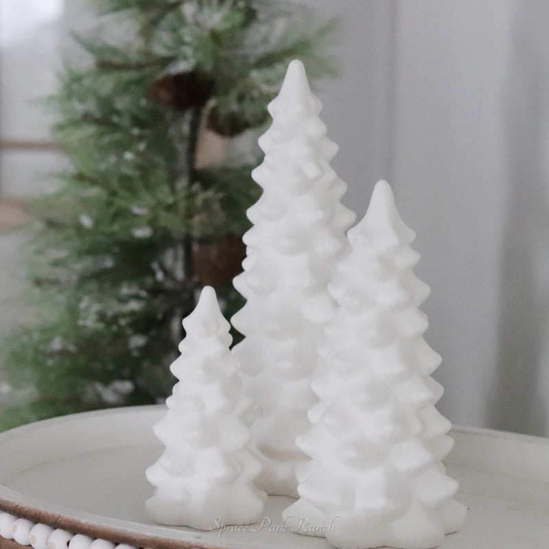 White Porcelain LED Tree