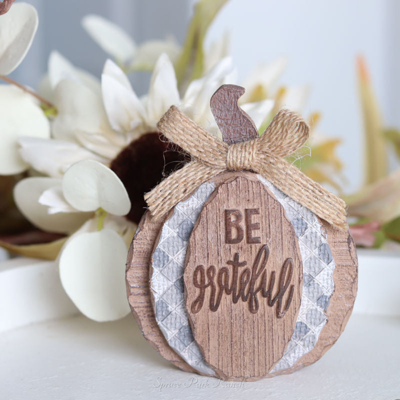 Plaid Resin Pumpkin