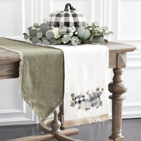 Plaid Pumpkin Applique Table Runner