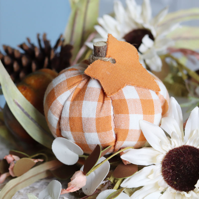 Small Orange Fabric Pumpkin