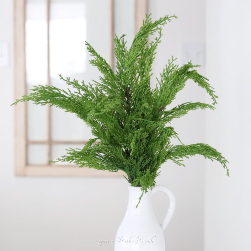 Whispy Cedar Greenery Collection Real Touch