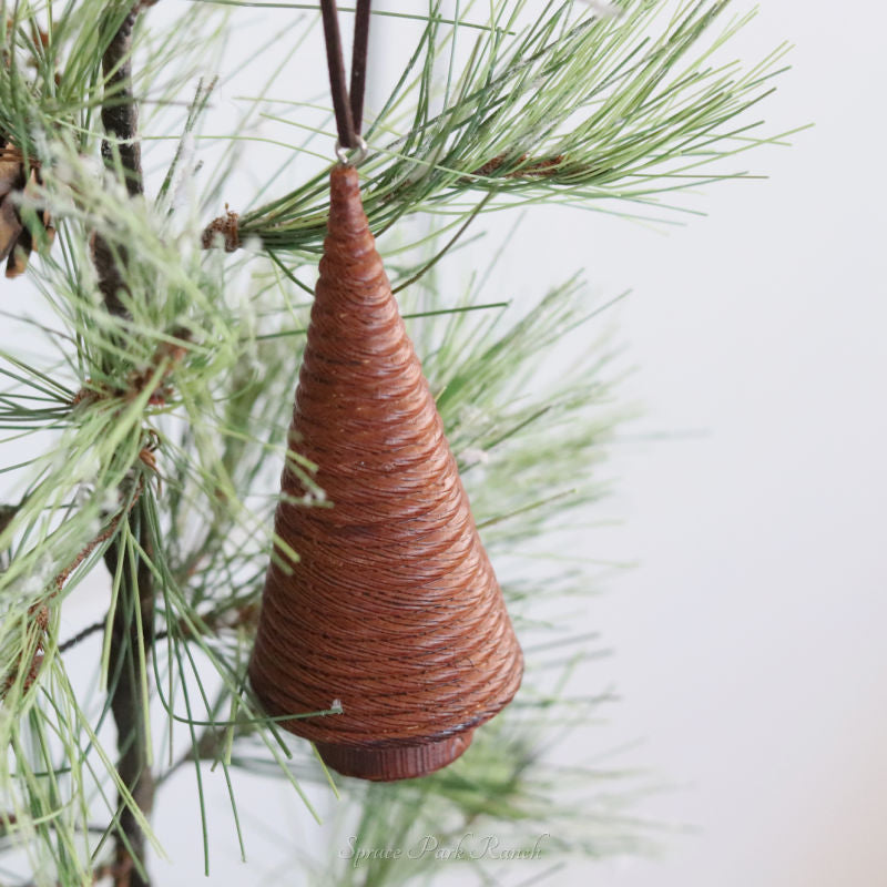 Wood Grain Resin Tree Ornament