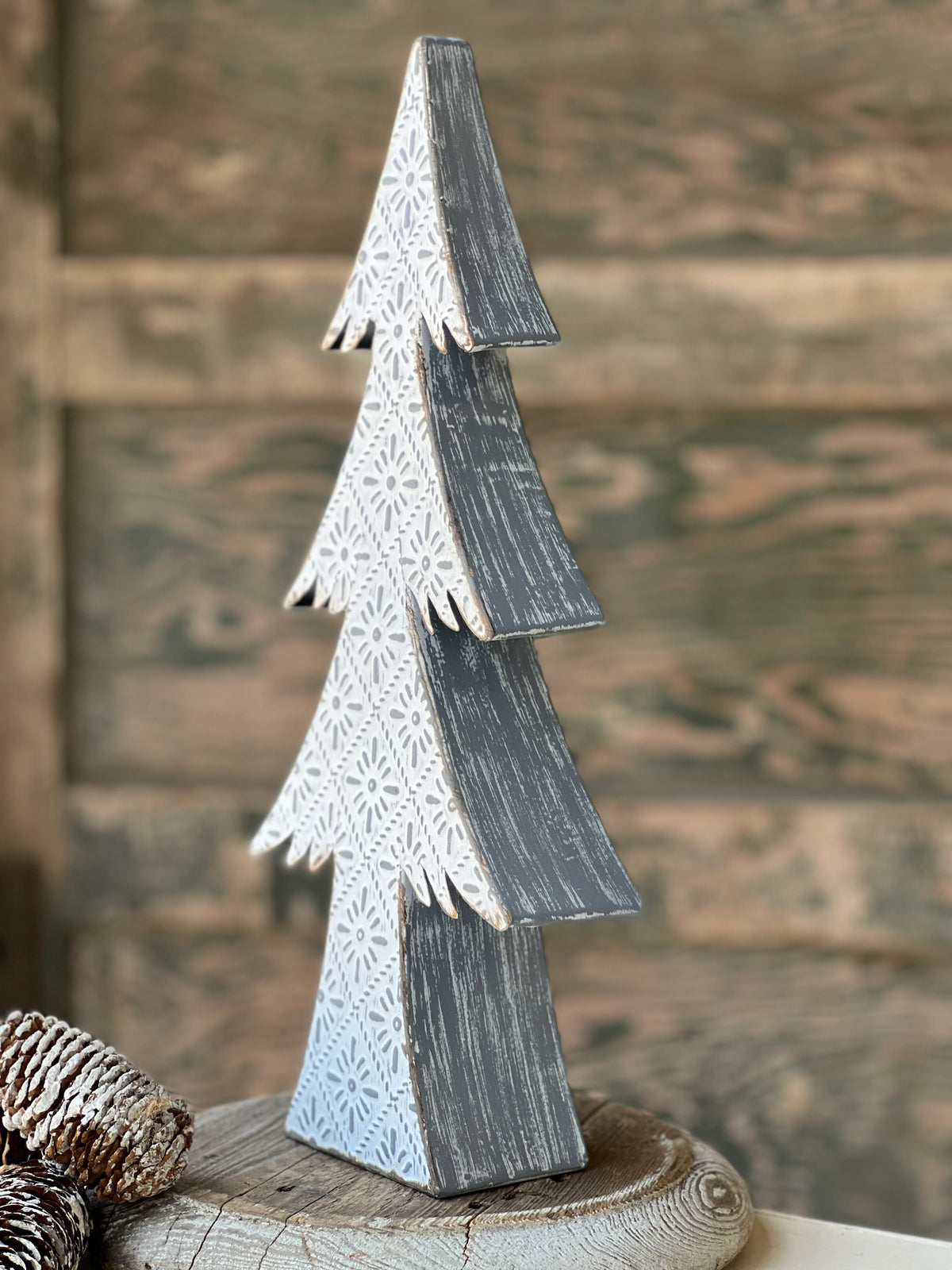 Winter Skyline Metal Tree