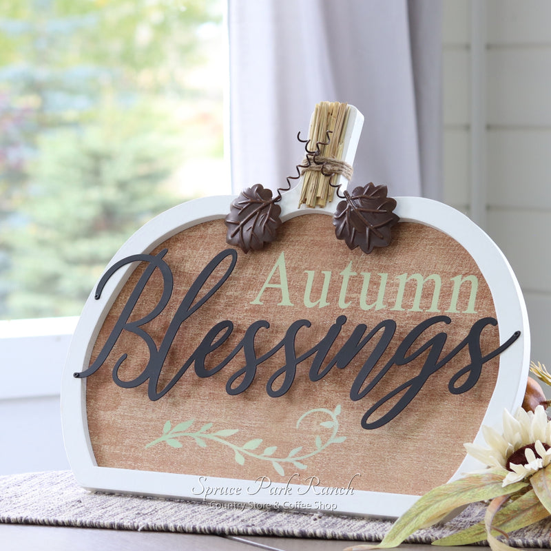 Farmhouse Wood and Metal Framed Pumpkin