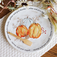 Rustic Watercolour Pumpkin Plate