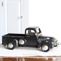 Metal Truck Planter Black