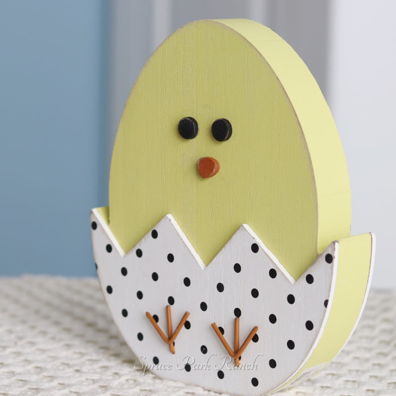 Cutout Wood Egg Double Sided