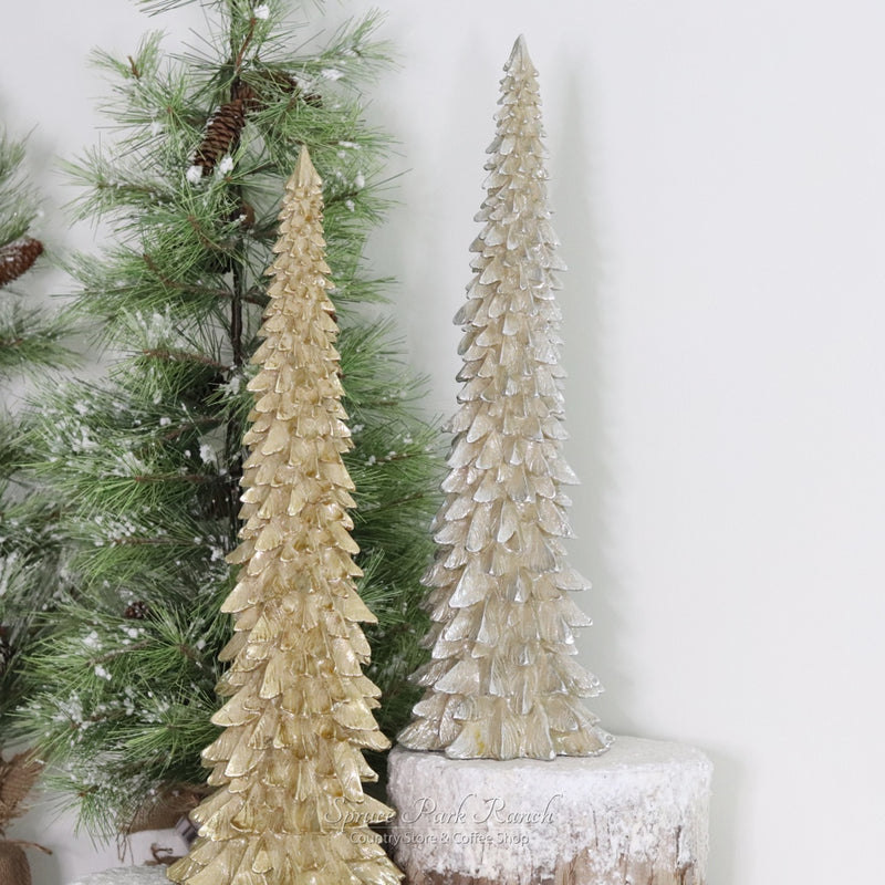 Large Metallic Pine Tree