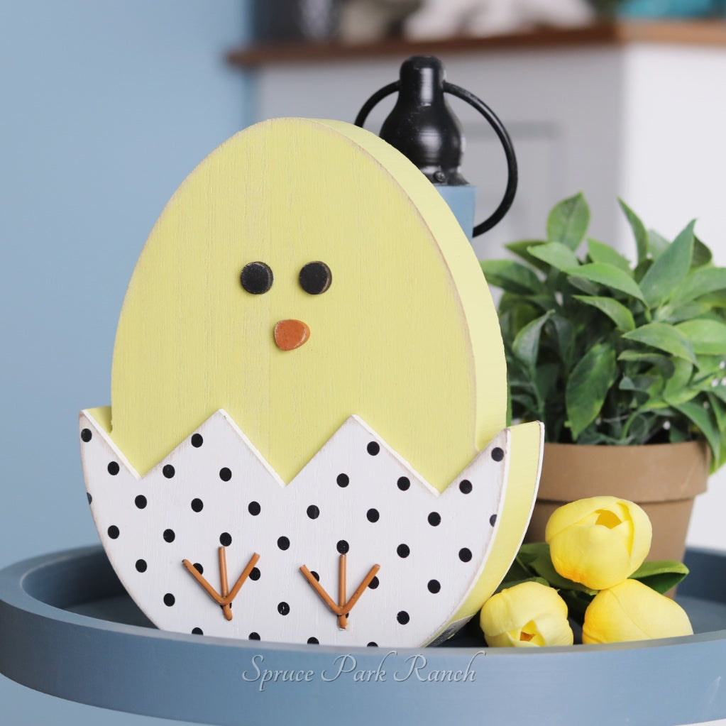 Cutout Wood Egg Double Sided