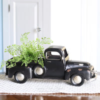 Metal Truck Planter Black