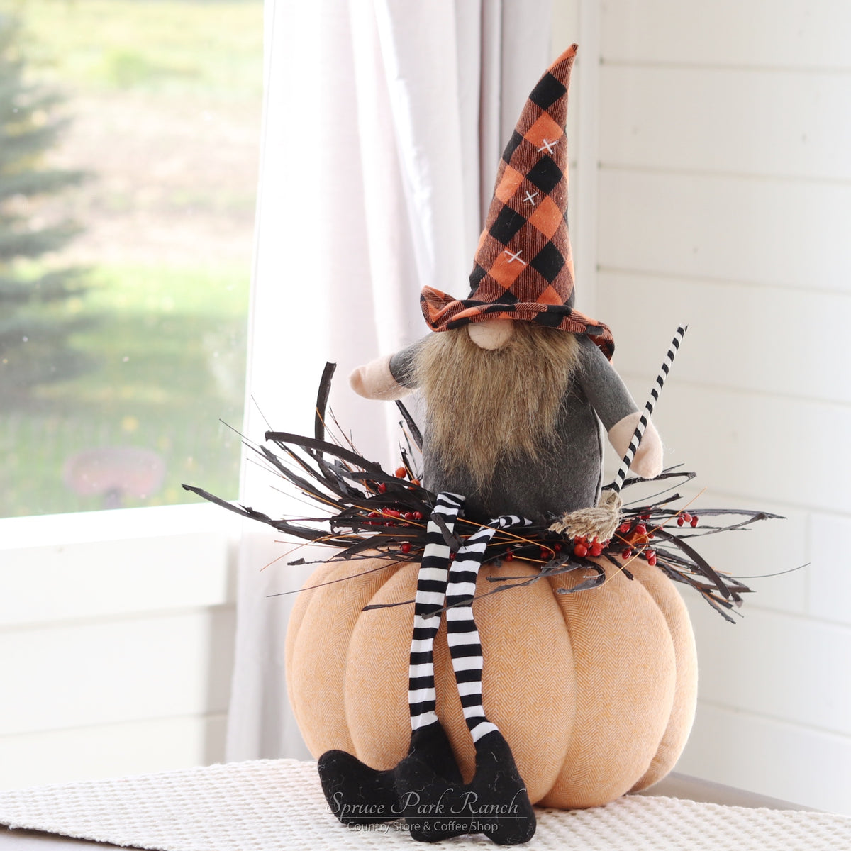 Dangle Leg Large Halloween Gnome