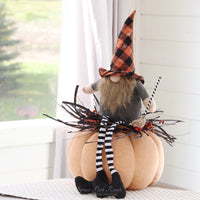 Dangle Leg Large Halloween Gnome