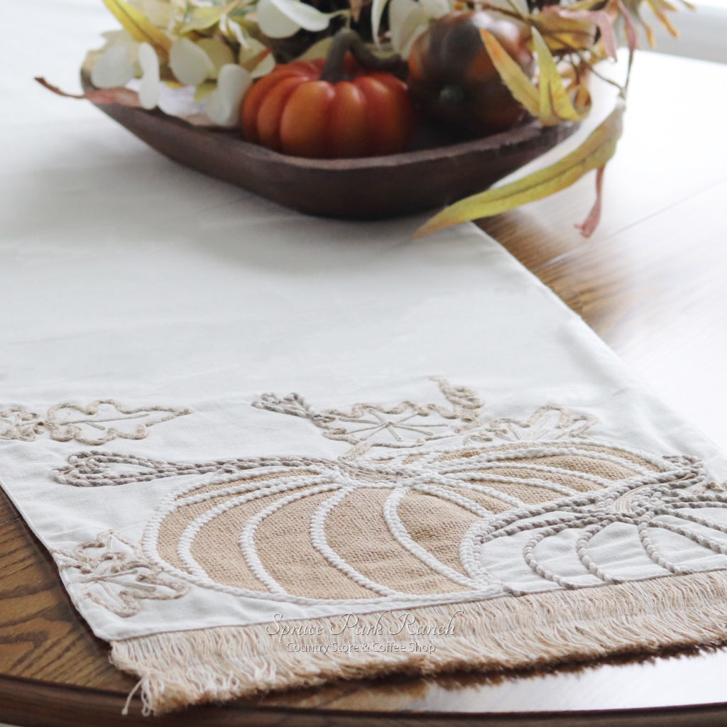 Pumpkin Applique Table Runner